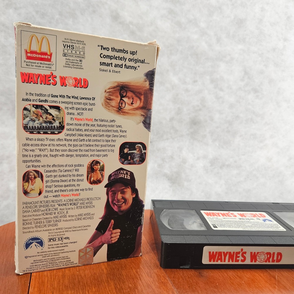 Waynes World VHS Movie Tape Paramount Pictures 1992 Mike Myers Comedy - Picture 3 of 4